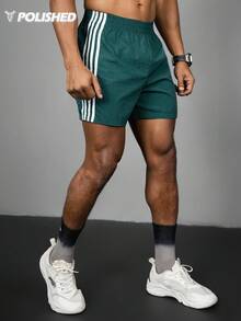 Gym Rark Pantalones cortos deportivos casuales para hombres con rayas de contraste laterales, gimnasio - Multicolor - Ver 5
