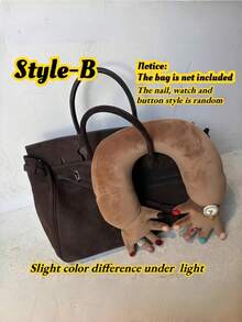 Joivida 创意旅行枕 超柔软环绕式飞机颈枕 带可爱抱臂 长途飞行火车汽车旅行 便携式 U 型记忆棉拥抱睡眠枕 女性女孩办公室午睡家居装饰礼品 2025