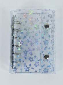 Set de classeur à anneaux transparent et coloré au format A6 A7 M5, avec couverture de classeur minimaliste à 6 anneaux, livre d'autocollants, album de timbres, colle, agenda personnalisable, journal, cahier coloré - Multicolore - Voir 16