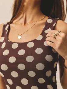 Aralina Váy ngắn chấm bi sang trọng, viền bèo nhún dành cho nữ, hoàn hảo cho trang phục dự tiệc Giáng sinh và trang phục dự tiệc năm mới - Nhiều màu - Xem 4