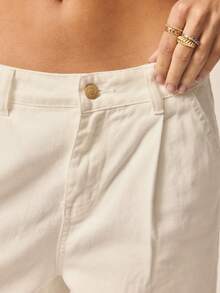 Aralina Women's Casual Chic Elegant Luxury Mid Rise Wide Leg Denim Jeans Perfect For Christmas Party Outfits And New Years Party Outfits Event Dressing And Party Season Dressing - White - View 4