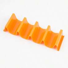 1-6个装多色玉米饼架，PP塑料材质，波浪形设计，每个可放4个玉米饼，可用洗碗机清洗，节省空间，适合派对和家庭使用 - 彩色 - 查看 19