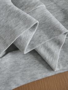 Manfinity Hypemode Men's Casual Gray Letter Print Hoodie - Grey - View 10