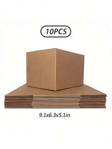 Small Item Shipping Boxes, 5.7x3.3x4.1inches, Single Wall, 32Lb/Sq Inch, Brown Corrugated Cardboard Mailer Box With Lids For Mailing Packaging, Gift Boxes For Wrapping Presents - Brown - View 19