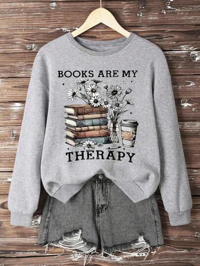 DrmWander 大码运动衫，休闲宽松圆领长袖套头衫，适合秋冬季