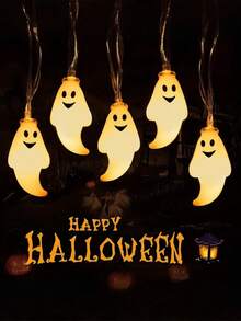 1PC 1.5M10LED Battery Box Ghost Light String, Excluding Battery, Suitable For , Autumn Harvest, Party, Room Decoration Room Decor Garden Decor For Gift Fairy Holiday Decor Festival Decor - Warm white - View 4
