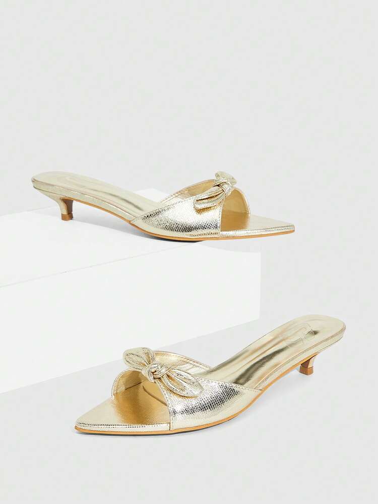 CUCCOO SZL Women's Elegant Commuter Butterfly Decor Buckle Heeled Sandals Valentine's Day Spring Shoes Prom Heels