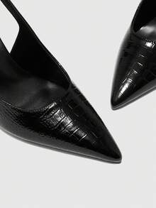 CUCCOO BIZCHIC 休闲简约优雅百搭尖头女式高跟鞋，圣诞节必备 - 黑色 - 查看 10