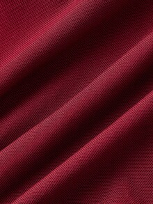 MOD Vestido mini ajustado con cuello de corbata de cinta a lunares - Burdeos - Ver 6