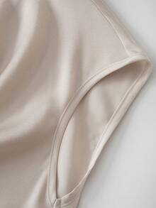 Selianne 女士优雅杏色纹理花卉两件套，春夏款 - 杏色 - 查看 3