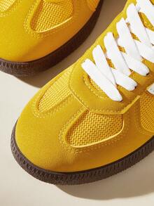 CUCCOO EASI Women's Fashionable Versatile Casual Shoes - Yellow - View 3