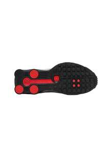 Nike Shox R4 Athletic Casual Shoes Black AR3565 - 黑色/淺紅色/金屬銀色 - 查看 2