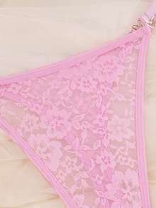 Women's Lace G-String Sexy Lingerie - Pink - View 4