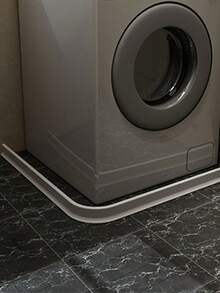 1pc 1M Self-Adhesive Kitchen Bathroom Free Bending Water Barrier Water Strip Stopper Shower Threshold - White - View 4