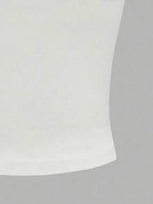 Rovax 女士休闲吊带背心，当下流行，时尚上衣，街头风上衣，街头女装，Y2K风格上衣 - 白色 - 查看 3