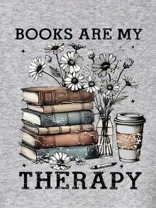 DrmWander Plus Size Sweatshirt, Casual Loose Fit Crew Neck Long Sleeve Pullover Top For Autumn/Winter - Light Grey - View 3