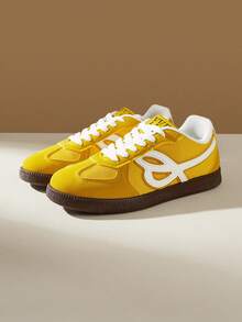 CUCCOO EASI Women's Fashionable Versatile Casual Shoes - Yellow - View 2