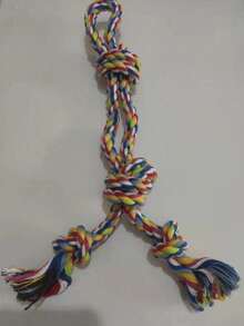 1pc Random Color New Pet Rope Toy Dog ​​Chew Rope, Dog Teething Chewing Durable Cotton Rope, Teeth Cleaning Toy, Extra Large And Thick Rope, Pet Interactive Toy, Tug-Of-War Dog Chewing Toy, Suitable For Medium And Large Dogs