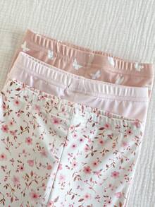 6pcs Baby Girls' Elegant Butterfly Print & Ditsy Floral Round Neck Drawstring Design Long Sleeve Leggings Snug Fit Pajama Set Baby Girl Sleepwear Wildflower Baby Clothes Newborn Baby Girl Pajamas Sets Snug Fit Vintaside Kids 4pcs Set Baby Girls Causual Printed Solid Colour Rompers Baby Girl Sleep Wear Baby Girl Clothes Newborn - Multicolor - View 6