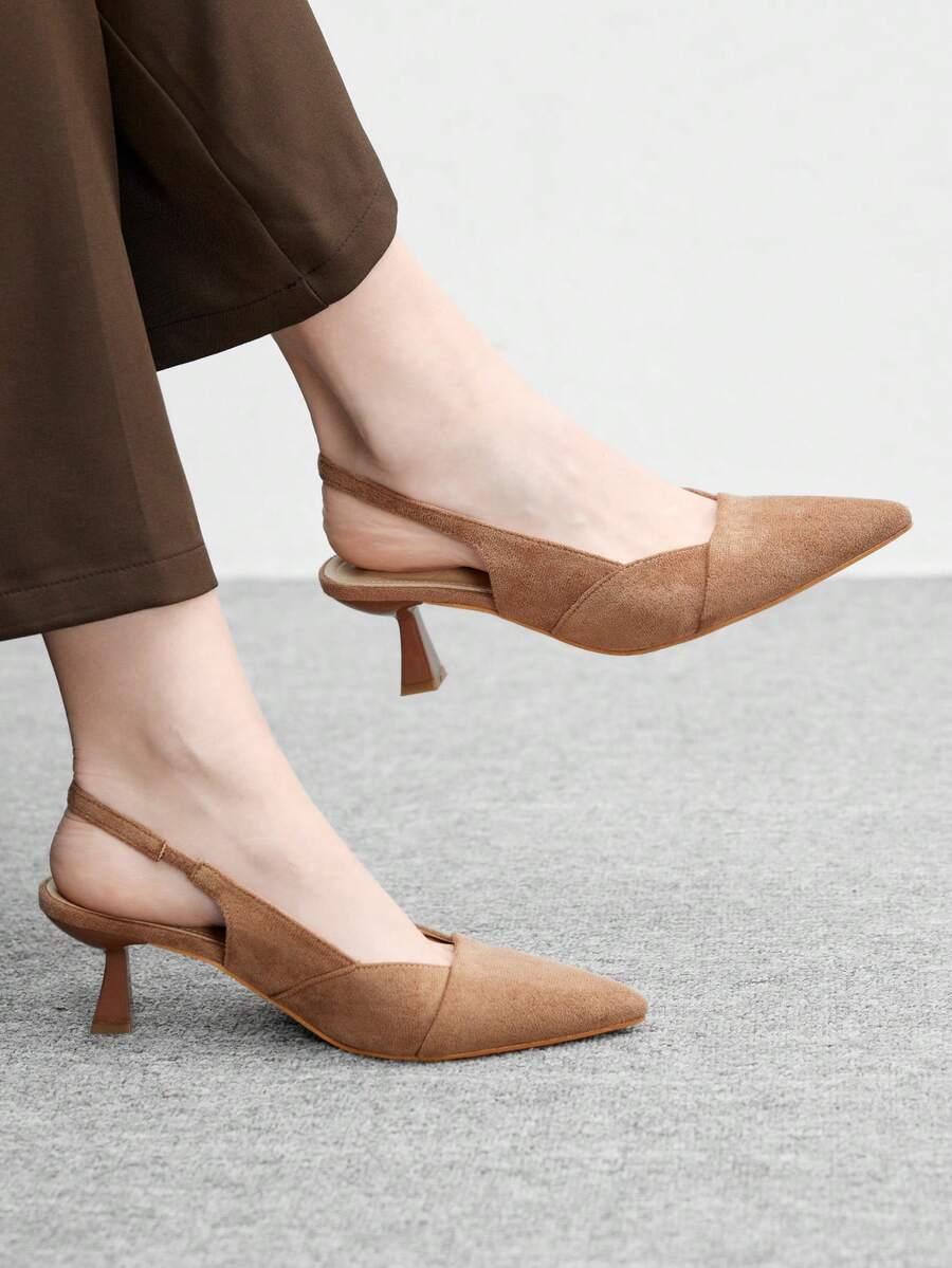 CUCCOO BIZCHIC Women's Elegant Pointed Toe Pumps For Commuting For Christmas - Rust Brown - View 1