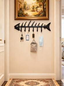 Joivida Iron Fishbone-Shaped Decorative Hook, Suitable For Gardens, Courtyards, Outdoor Decoration, Specialty Goods, European Country Style(Manual Measurement, Slight Size Error) - Multicolor - View 8