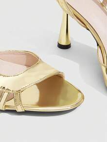 CUCCOO SZL 女士优雅通勤高跟凉鞋 - 金色 - 查看 8