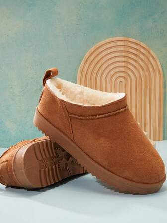 Mini mi #Minime Kids' Suede Tan Cozy Slip-On Clog Mules – Designer-Inspired, Warm & Comfy.