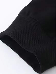 Manfinity Sport Corelite 男士休闲字母图案圆领长袖上衣和裤子运动套装，秋季长袖健身服套装，男士两件套健身套装 - 綠色 - 查看 4
