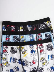 SHEIN | PAW Patrol Young Boy 3pcs Cartoon Pattern Cute & Comfortable Trunks