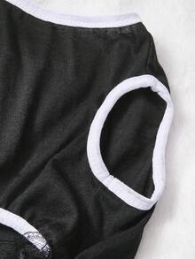 PETSIN 1件可愛的黑白鑽石寵物裙,適用於婚禮、攝影、外出等場合 - 黑色 - 查看 6