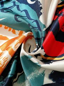 ROMWE MEN Anime Men's Fashion Figure Print Boxing Shorts - Multicolor - View 6