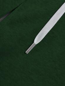 Manfinity EMRG 男士街头风，ins风嘻哈风，二合一腰带，小印花图案腰带，小英文Logo，宽松灰色运动裤，直筒裤型，四季皆宜，适合日常搭配，滑板嘻哈风，男友老公礼物，街头服饰，Y2K风格 - 綠色 - 查看 4