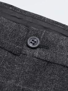 Manfinity Mode 男士时尚休闲西装套装 - 深灰色 - 查看 4