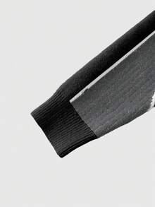 ROMWE MEN 男士休闲撞色拼接开衫，秋冬款