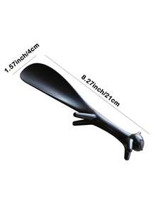 Zazumi 1pc Portable Plastic Short Shoe Horn Easy Slip On Design Compact Travel Essential For Home Office Elderly Foot Care Must Haves - Multicolor - View 3