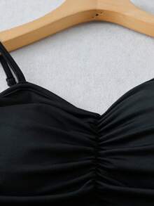 GlowEve 女士优雅百搭通勤撞色吊带裙 - 彩色 - 查看 6