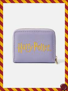 HARRY POTTER X SHEIN Luna Lovegood Spectrespecs Print Pink Wallet, Y2K Magic Kawaii Mini Purse For School & Daily Use, Zipper Female Cartoon Coin Wallet - Purple - View 2