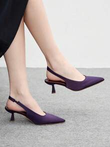 CUCCOO BIZCHIC Eleganckie damskie czółenka ze szpiczastym noskiem do dojazdów do pracy - Fioletowy - Zobacz 3
