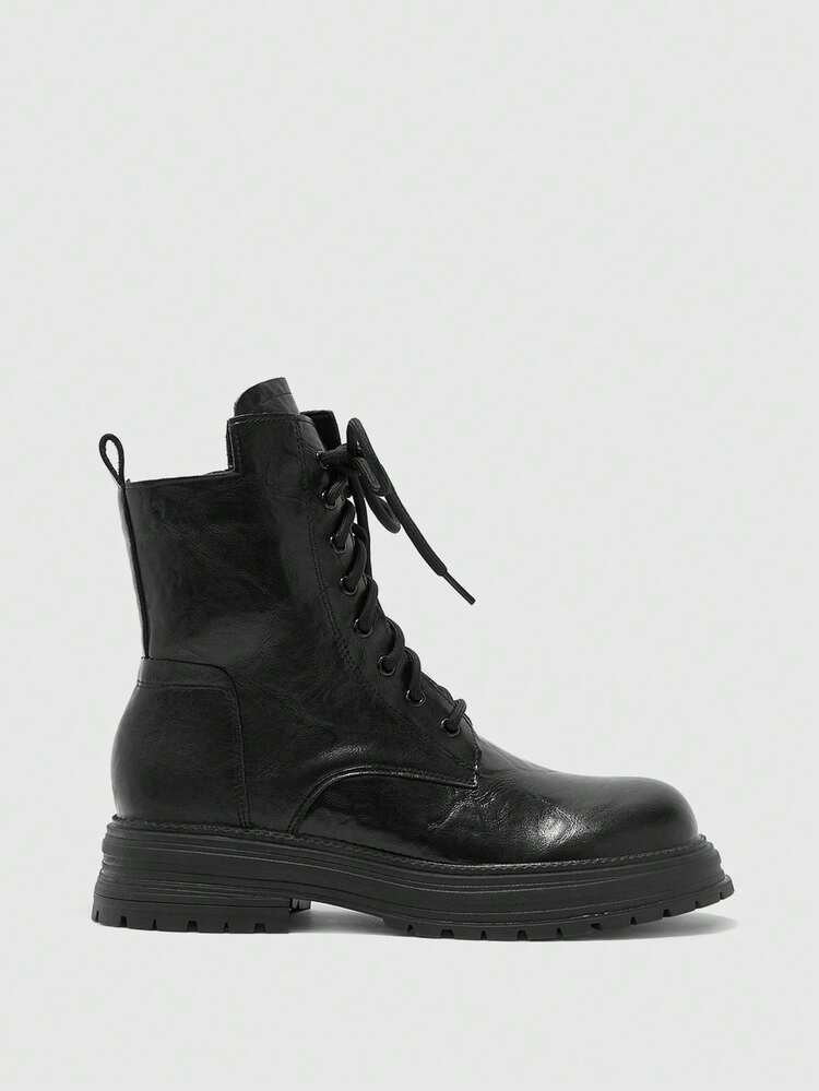 CUCCOO BIZCHIC Women's Fashionable Versatile Lace-Up Ankle Boots For Christmas