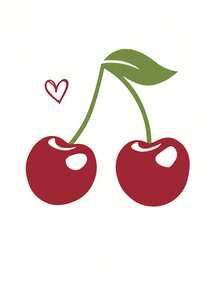 Resyla Áo thun nữ cổ tròn tay ngắn họa tiết quả anh đào Colorblock - Nhiều màu - Xem 5