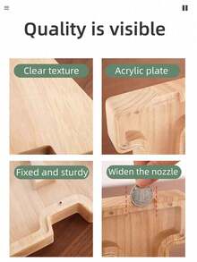 木质大字母存钱罐，字母造型，可定制首字母，趣味生日、圣诞节、节日礼物