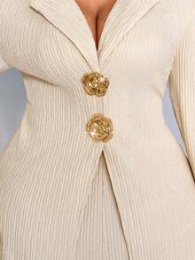 SOLERSUN Quần áo nữ cỡ lớn Quần áo nữ gợi cảm và thanh lịch Áo sơ mi mùa thu Quần áo nữ mùa thu Quần áo nữ mùa đông Trang phục nữ Lễ Tạ ơn Quần áo trở lại trường Trang phục giáo viên - Màu be - Xem 7