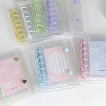 1个A7透明便携式文件袋，双扣设计，可收纳精美照片，可用作相册、省钱文具、笔记本、贴纸簿、办公用品、学习用品、返校用品，1个 - 彩色 - 查看 11