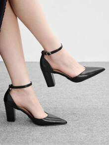 CUCCOO BIZCHIC Women's Fashion Versatile Pointed Toe Pumps For Christmas - Black - View 1