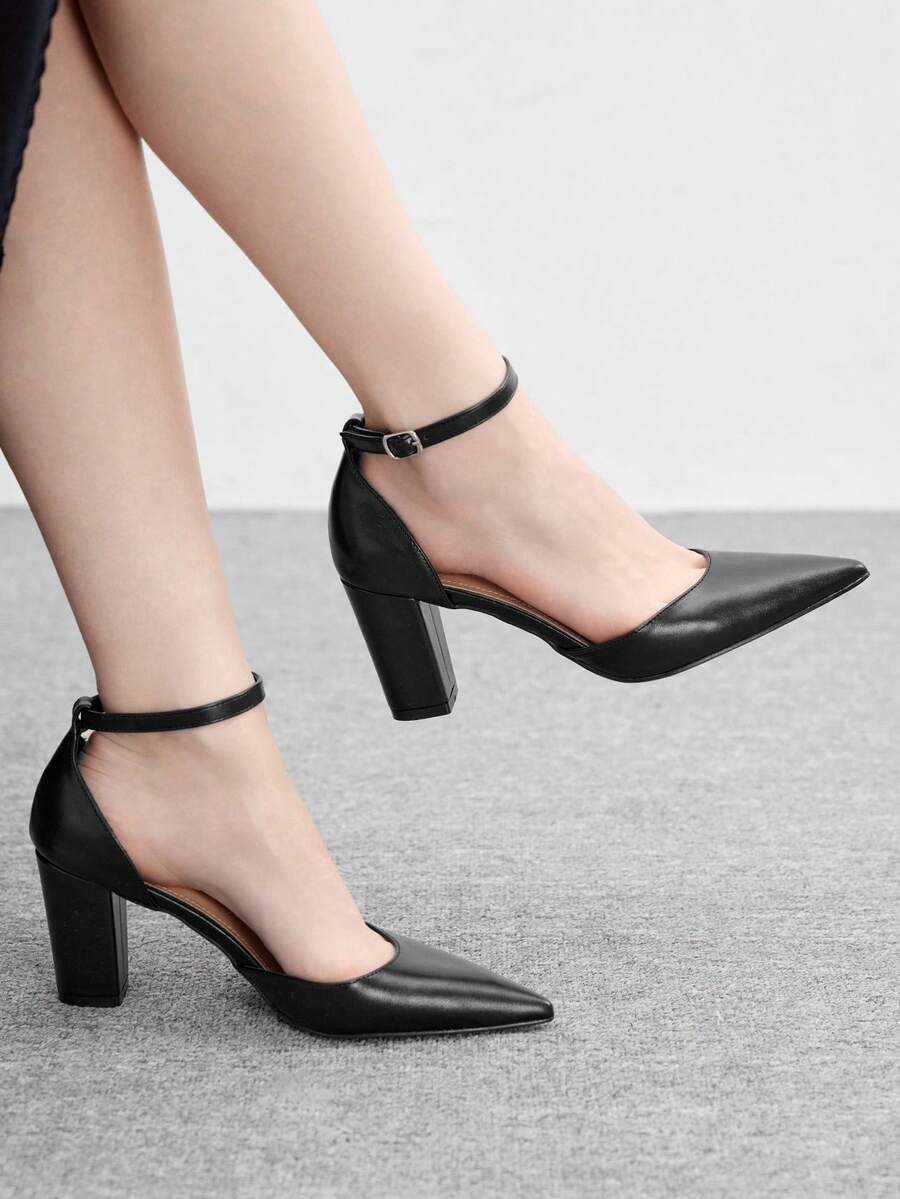 CUCCOO BIZCHIC Women's Fashion Versatile Pointed Toe Pumps For Christmas - Black - View 1