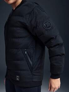 Powerista Women's Thick Zip-Up Short Padded Coat, Warm For Autumn/Winter - Black - View 7
