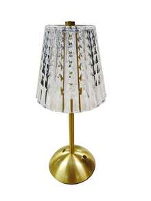 LED复古艺术水晶灯，金属台灯，卧室床头高端夜灯，装饰氛围灯，美式奢华酒吧台灯，带触摸感应器，可充电锂电池夜灯，可调节卧室照明，简约太空主题床头灯，电池供电 - 多色 - 查看 14