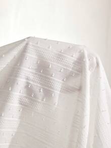 Ocili Women's Solid Color Contrast Lace Single-Breasted Nightgown - White - View 9