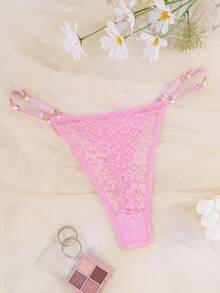 Women's Lace G-String Sexy Lingerie - Pink - View 1