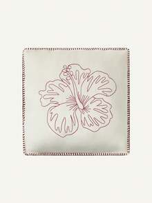 1个格子图案抱枕套，尺寸45x45厘米，装饰枕套，适用于床、沙发、长椅，波西米亚风装饰靠垫，卧室客厅适用，天鹅绒方形欧式枕套，黑红色 - 白色 - 查看 10